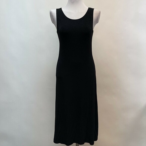 Travel Elegance Women's A-Line Dress Small Black Sleeveless - Picture 1 of 9